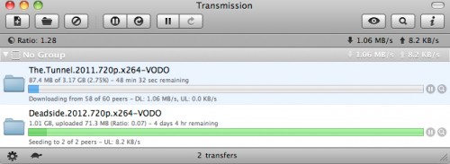 Transmission Bittorrent client